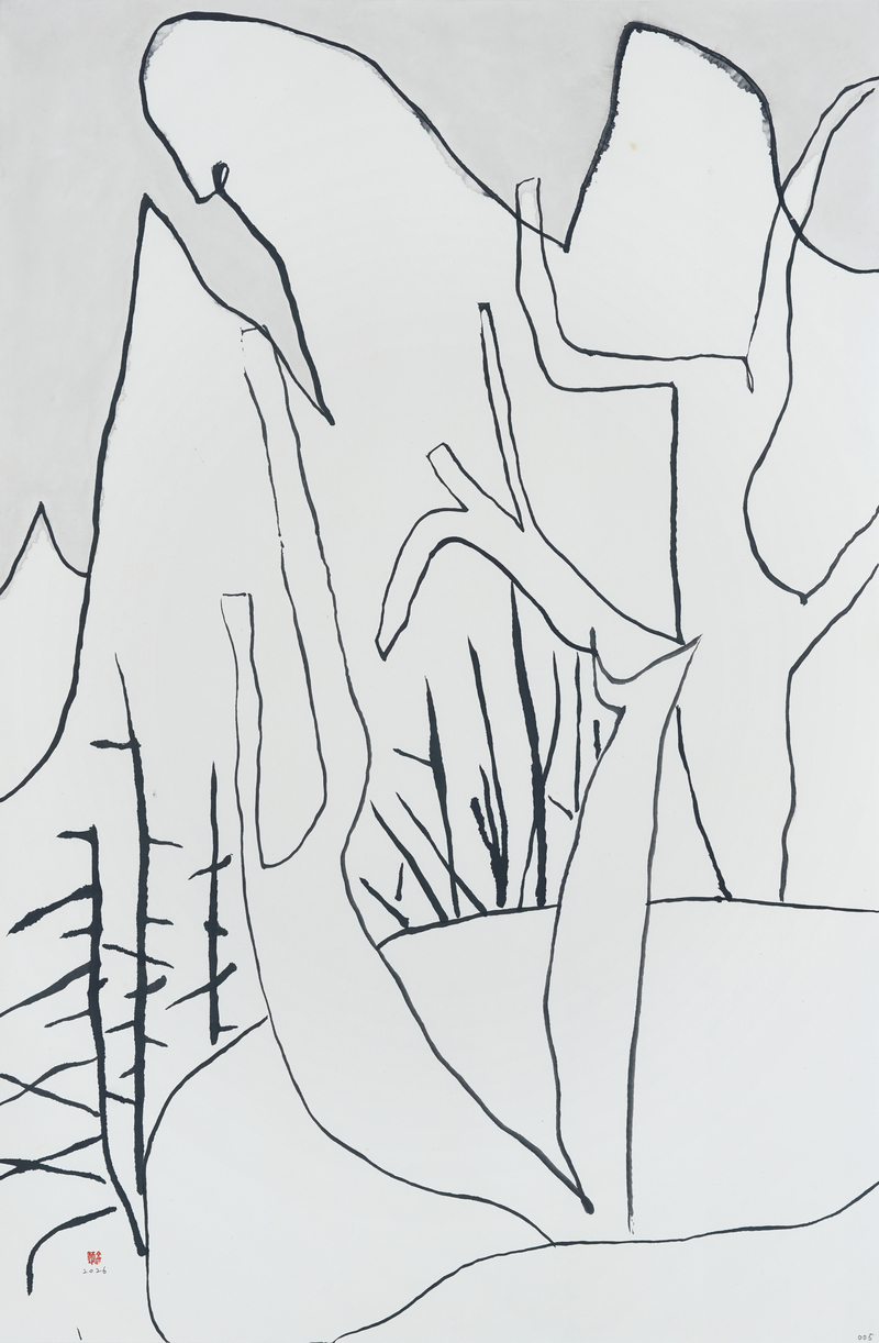 장병언, structure landscape 005, ink_on_paper, painting, 2026